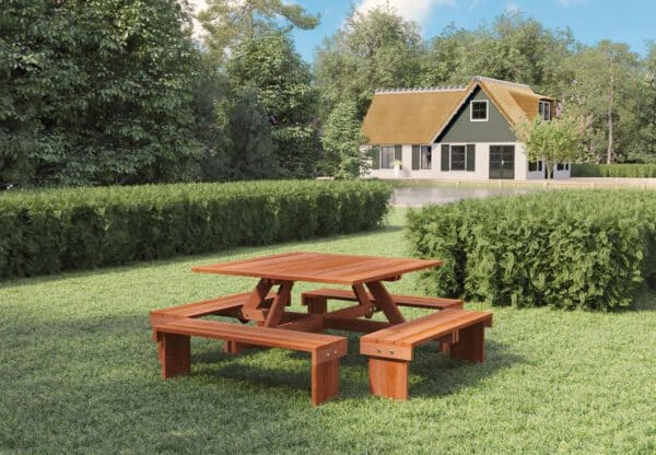 Picknicktafel vierkant - Afbeelding 2