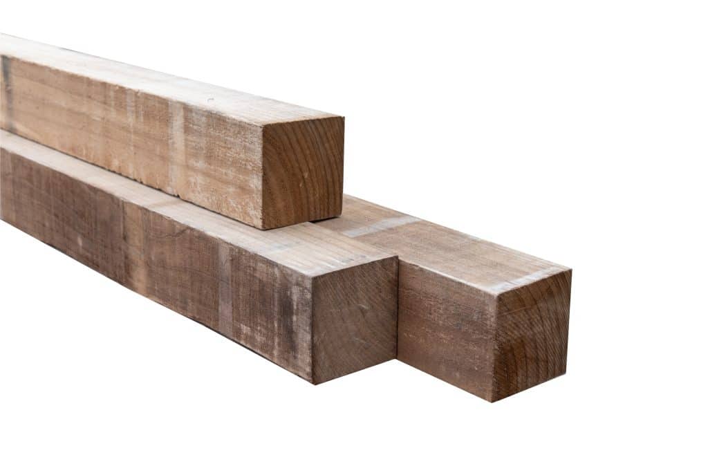 Accoya paal bezaagd hout productfoto